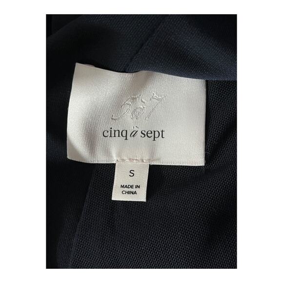Cinq a Sept dress Destiny plunge minidress dark blue size Small S - Picture 5 of 8